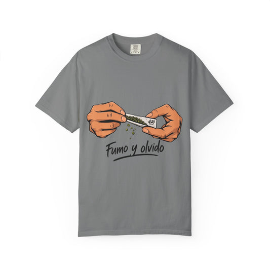 Rolling Joint Graphic T-Shirt — "Fumo y Olvido" 4:20 Streetwear