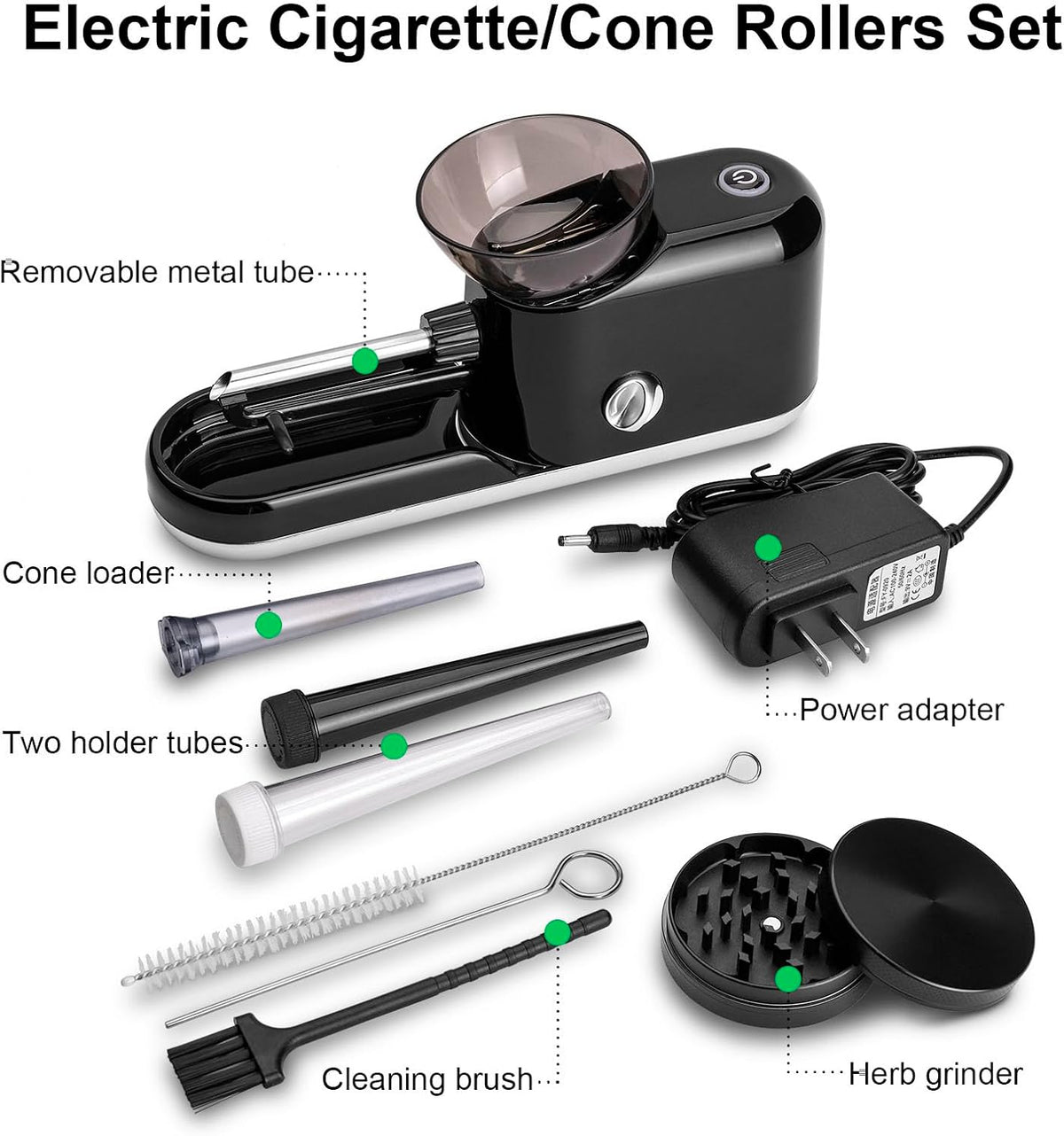 Cigarette Rolling Machine,Electric Auto Cone Loader and Grinder