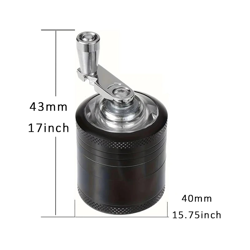 1.6Inch 40Mm Hand Crank Tobacco Grinder Spice Mills Smoke Grass Crusher Muller Spice Manual Grinder for Nutmeg,Ginger,Rock Salt