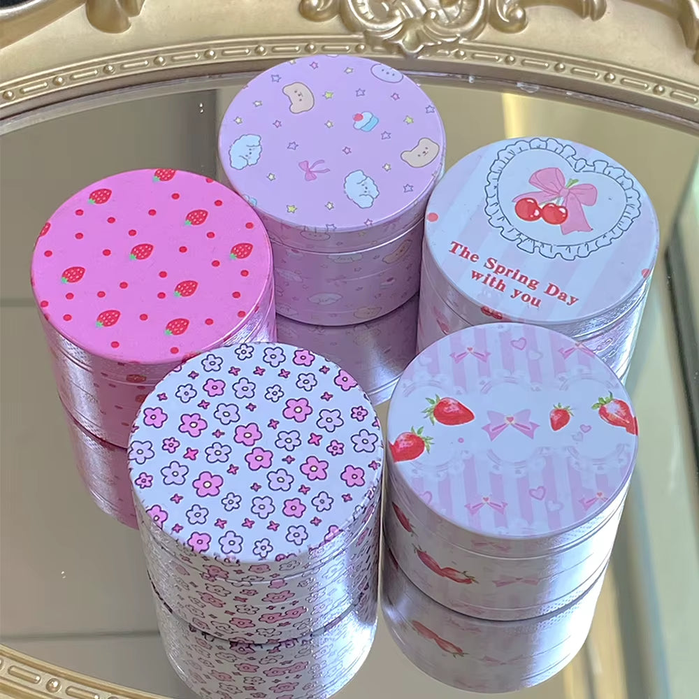1Pcs Pink Grinder Crusher Spice Mill 40Mm/50Mm Smoking Accessories Girly Gift Birthday Present