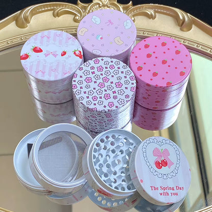1Pcs Pink Grinder Crusher Spice Mill 40Mm/50Mm Smoking Accessories Girly Gift Birthday Present