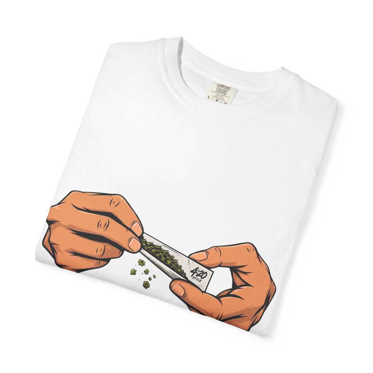 Rolling Joint Graphic T-Shirt — "Fumo y Olvido" 4:20 Streetwear