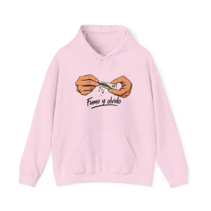 Hoodie - "Fumo y olvido" Rolling Hands Graphic Hoodie (4:20 Back Accent)