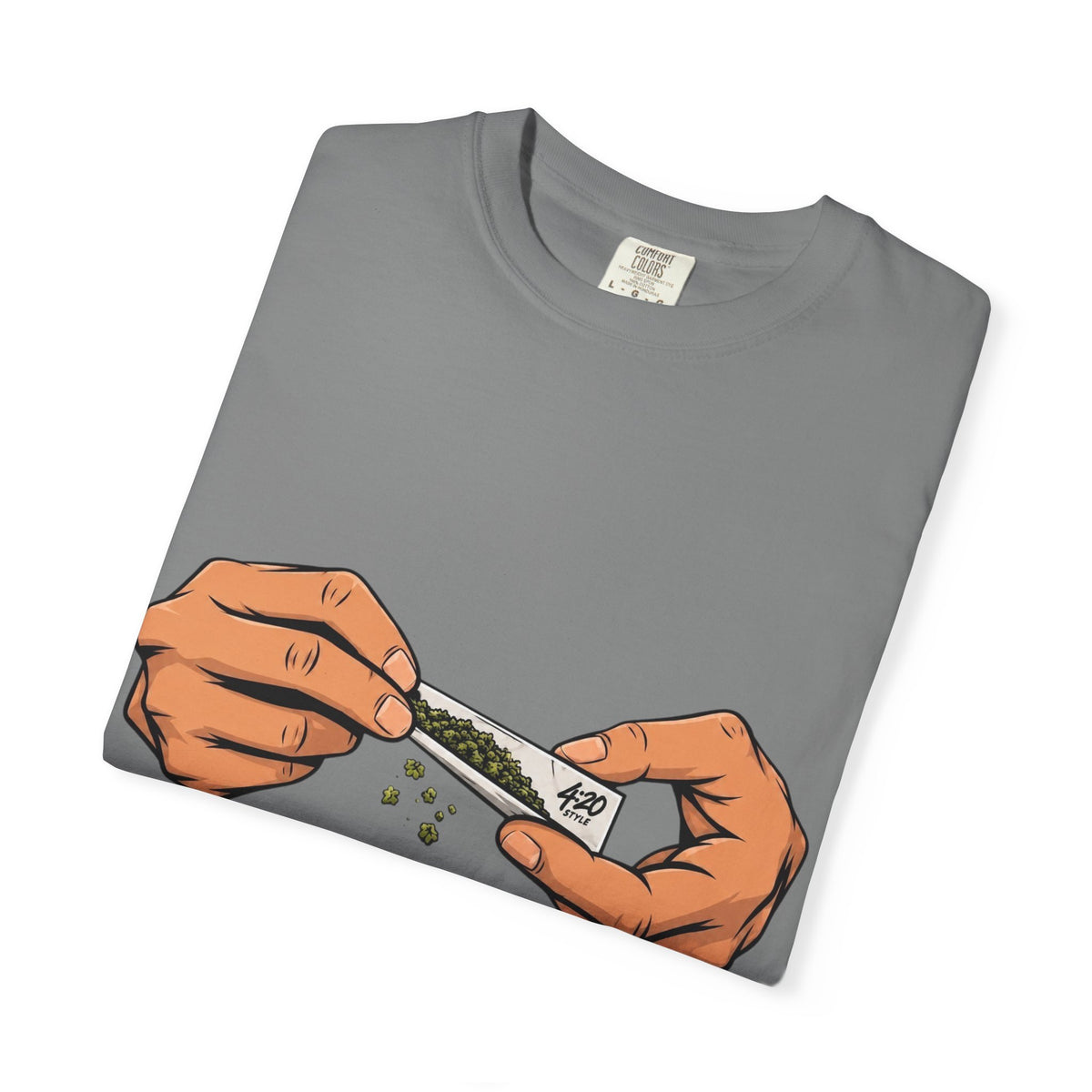 Rolling Joint Graphic T-Shirt — "Fumo y Olvido" 4:20 Streetwear