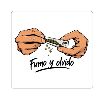 Fumo y Olvido 4:20 | Sticker de Vinilo Kiss-Cut