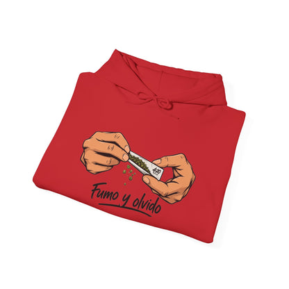 Hoodie - "Fumo y olvido" Rolling Hands Graphic Hoodie (4:20 Back Accent)