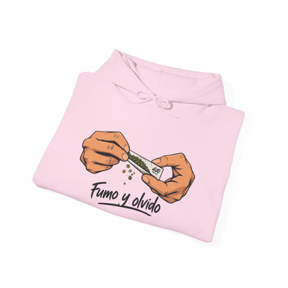 Hoodie - "Fumo y olvido" Rolling Hands Graphic Hoodie (4:20 Back Accent)