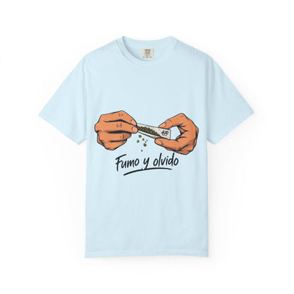 Rolling Joint Graphic T-Shirt — "Fumo y Olvido" 4:20 Streetwear