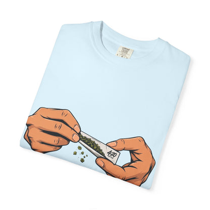 Rolling Joint Graphic T-Shirt — "Fumo y Olvido" 4:20 Streetwear