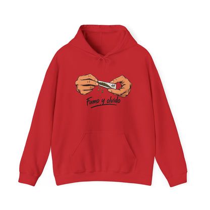Hoodie - "Fumo y olvido" Rolling Hands Graphic Hoodie (4:20 Back Accent)