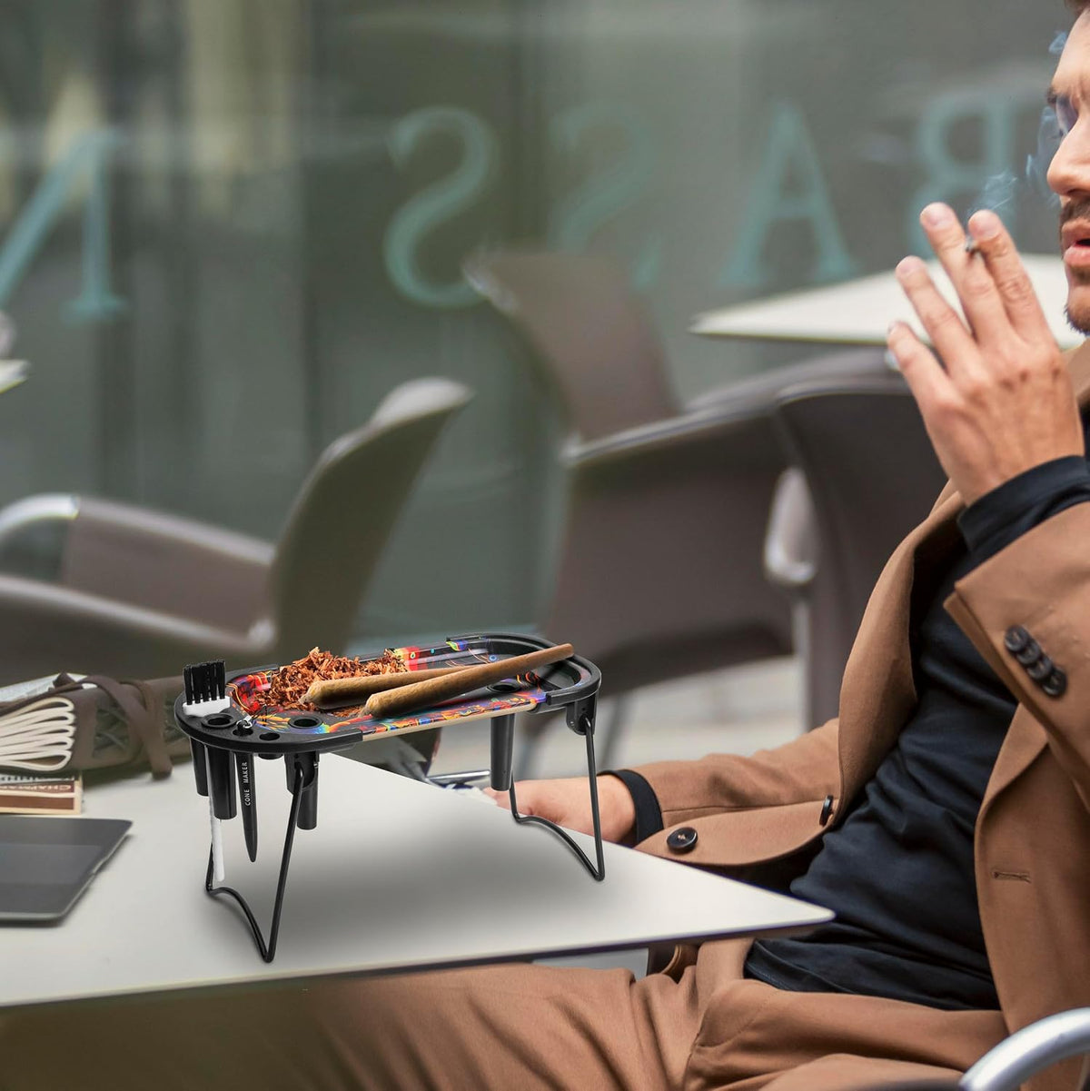Rolling Tray with Cone Loader for Pre Rolled Cones, Rolling Tray Set