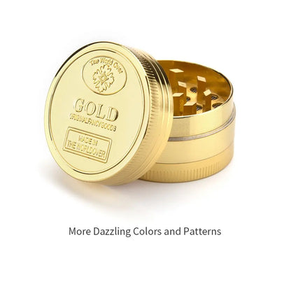 3 Layer Zinc Alloy Smoking Grinder 40Mm Tobacco Crusher Gold Grinder Herbal Crusherherb Crusher for Smoking Accessories