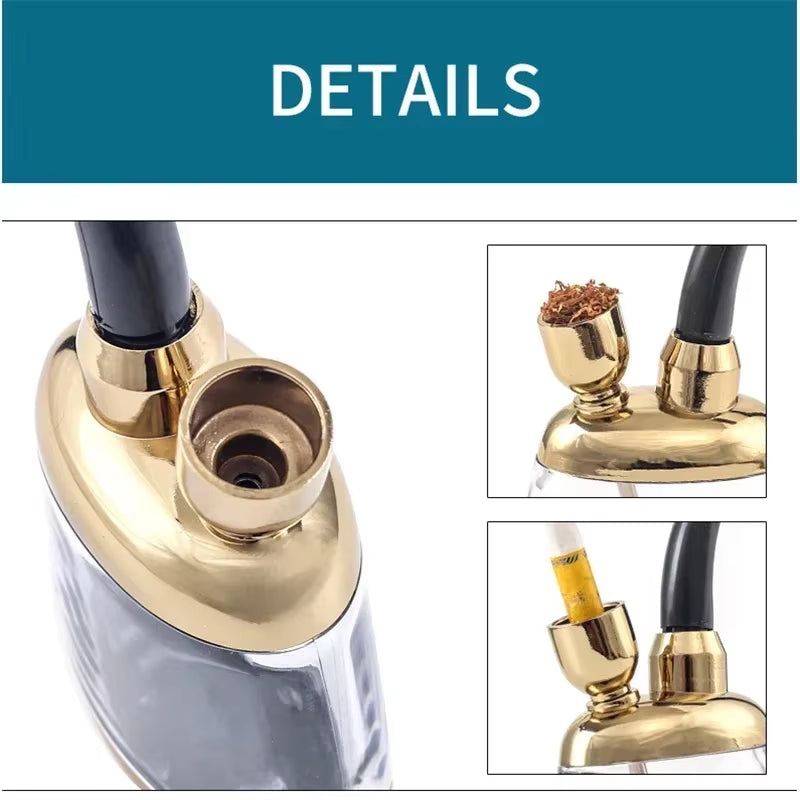Portable Tobacco Microfilter Hookah Shisha ABS Bottle Smoking Pipes Cigarette Holder Pipes Smoking Accessories