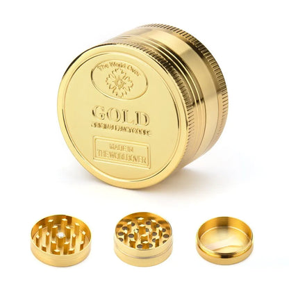 3 Layer Zinc Alloy Smoking Grinder 40Mm Tobacco Crusher Gold Grinder Herbal Crusherherb Crusher for Smoking Accessories