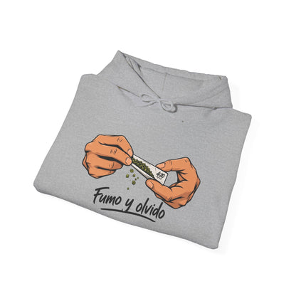 Hoodie - "Fumo y olvido" Rolling Hands Graphic Hoodie (4:20 Back Accent)