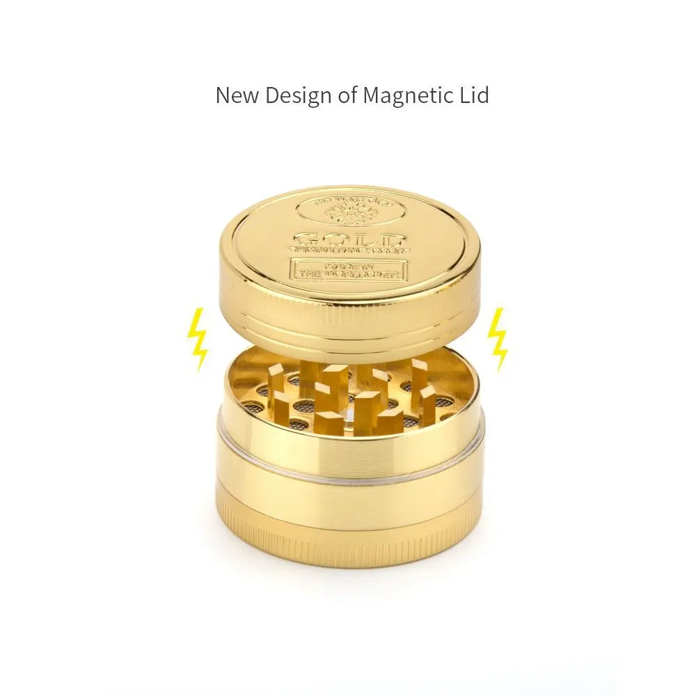 3 Layer Zinc Alloy Smoking Grinder 40Mm Tobacco Crusher Gold Grinder Herbal Crusherherb Crusher for Smoking Accessories