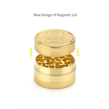 3 Layer Zinc Alloy Smoking Grinder 40Mm Tobacco Crusher Gold Grinder Herbal Crusherherb Crusher for Smoking Accessories