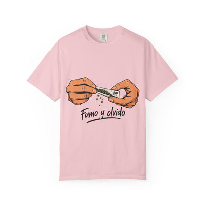 Rolling Joint Graphic T-Shirt — "Fumo y Olvido" 4:20 Streetwear
