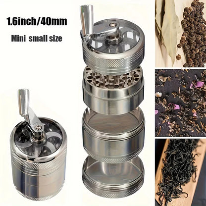 1.6Inch 40Mm Hand Crank Tobacco Grinder Spice Mills Smoke Grass Crusher Muller Spice Manual Grinder for Nutmeg,Ginger,Rock Salt