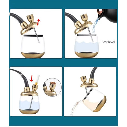 Portable Tobacco Microfilter Hookah Shisha ABS Bottle Smoking Pipes Cigarette Holder Pipes Smoking Accessories